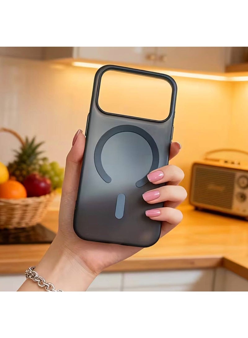 Magsafe Luxury Matte Case for iPhone 17 Pro Max, Slim Magnetic Shockproof Cover | Natural Titanium